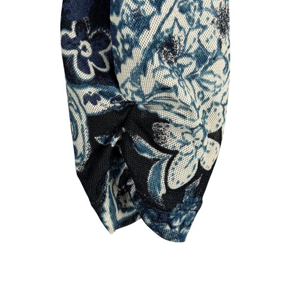 Vintage Worthington Top Womens Large Mesh Babydoll Paisley Y2K Faux Wrap - Picture 5 of 15